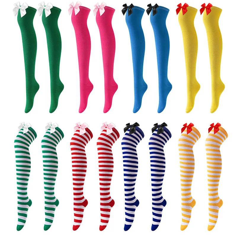 Christmas versatile colorful multi-style socks, Japanese college style over-the-knee socks, slimming high-tube long socks