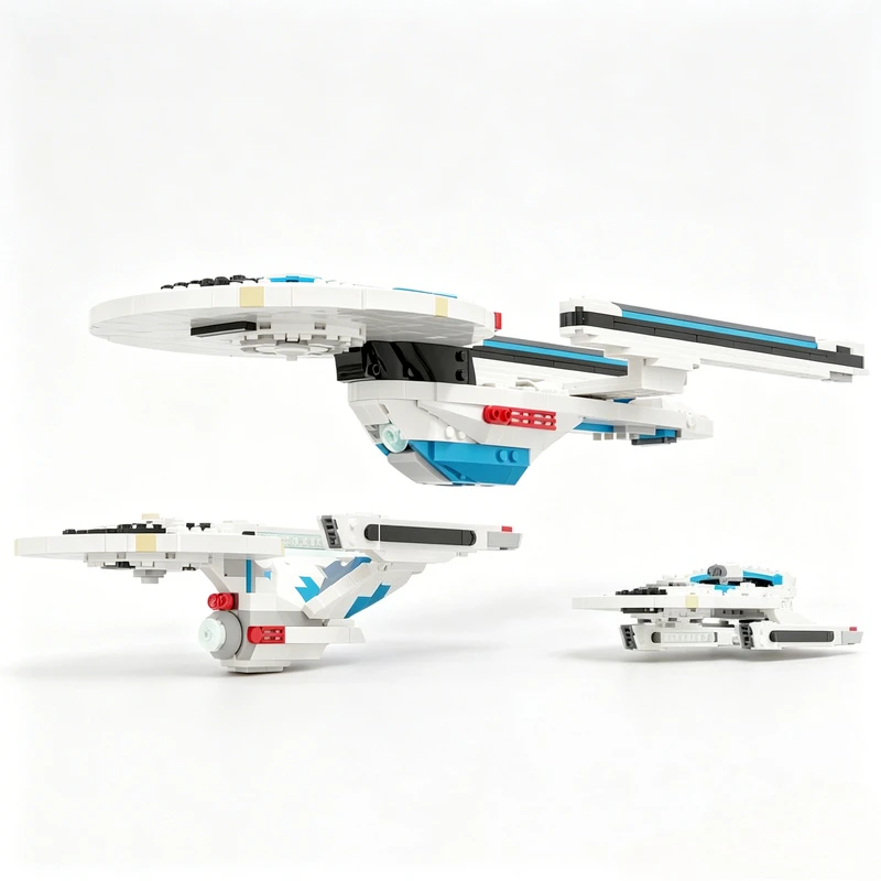 2969PCS MOC TMP Model Collection Ent-D Scale Sci-Fi Space Vessel Building Blocks DIY Educational Assembly Toy For Display Gift