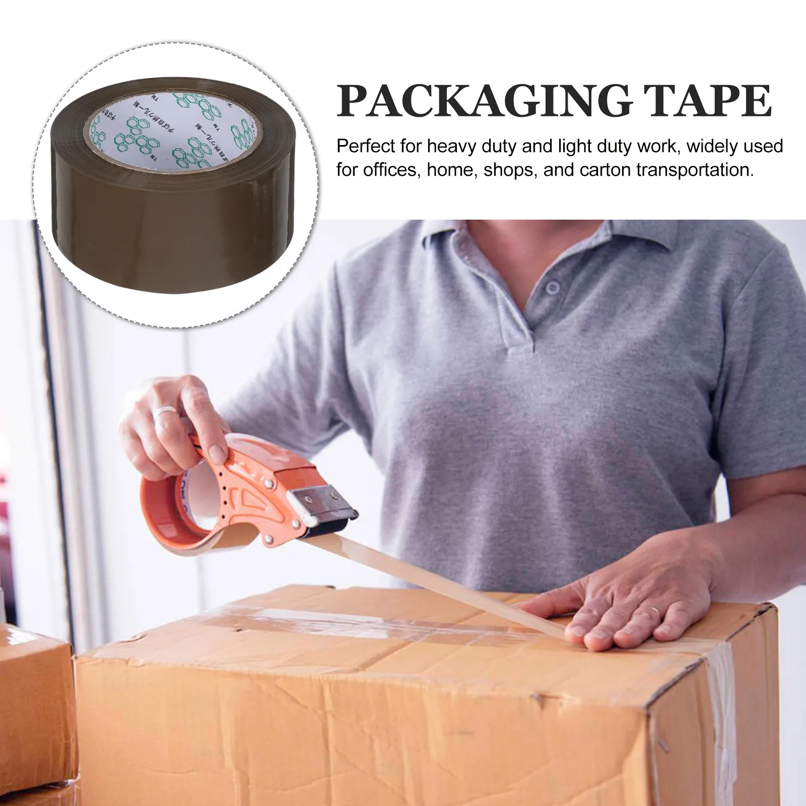 

5 Packing Tape Heavy Duty Brown Strong Adhesive Industrial Home Shipping Box Sealing Tape
