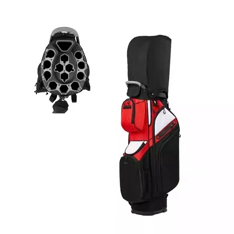 Waterproof Pu Golf Club Bag 14 Dividers Top Clubs Organizer Lightweight with Cooler Pouch Golf  Bag