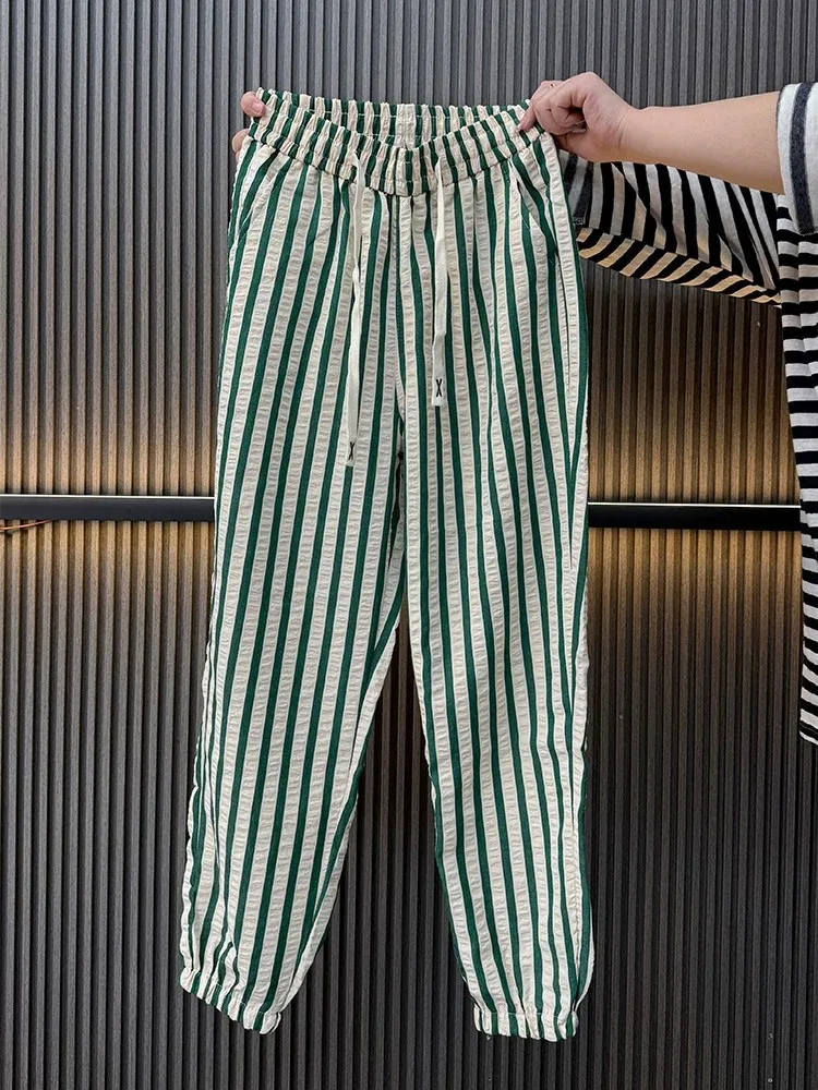 Pants New Summer Thin Ankle Length Women Loose Slimming Harem Linen Lovely High Waist Versatile Casual Straight Leg Slacks