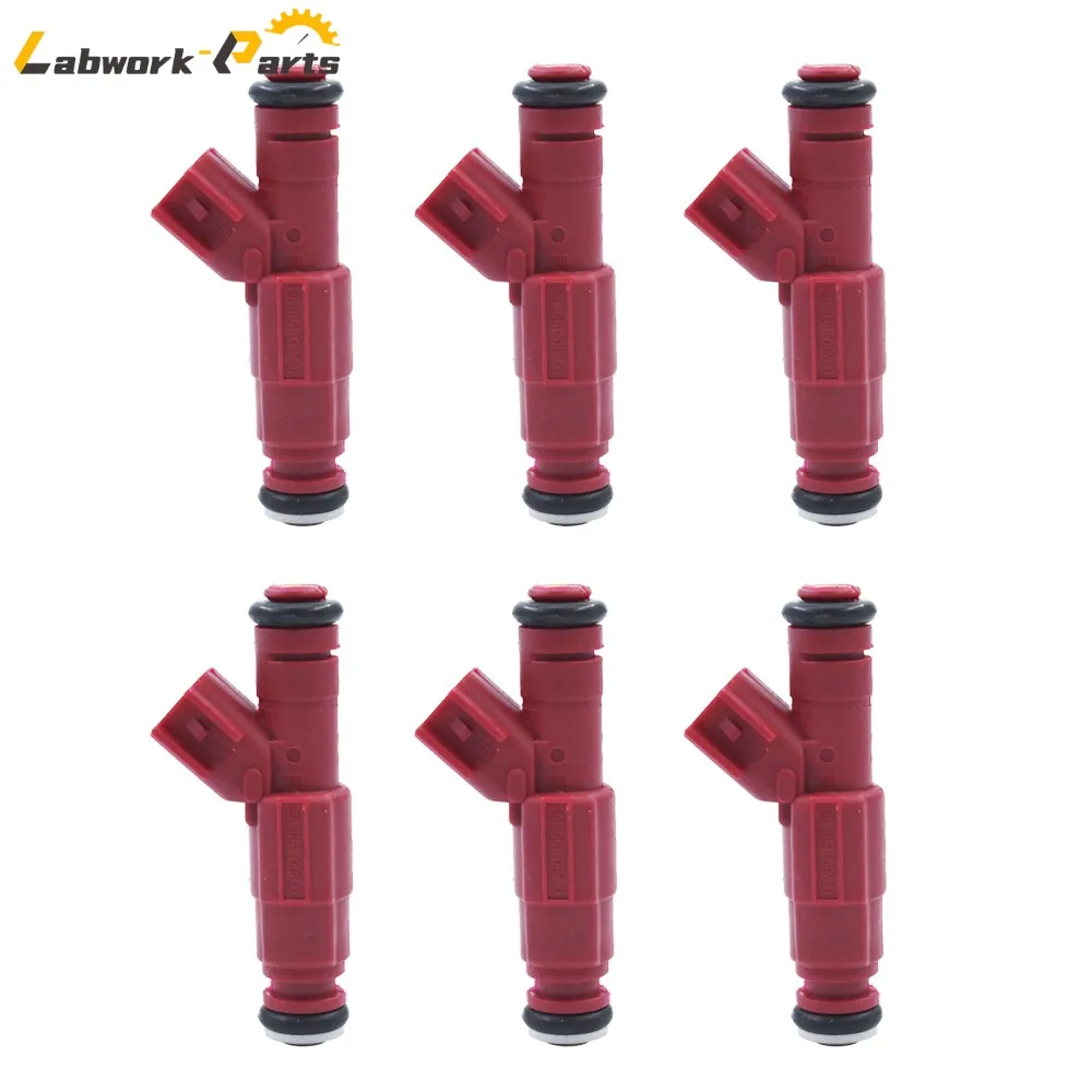 6Pcs 12-hole Fuel Injector Set Fit For 1999-2004 Jeep Wrangler Ford 0280156161