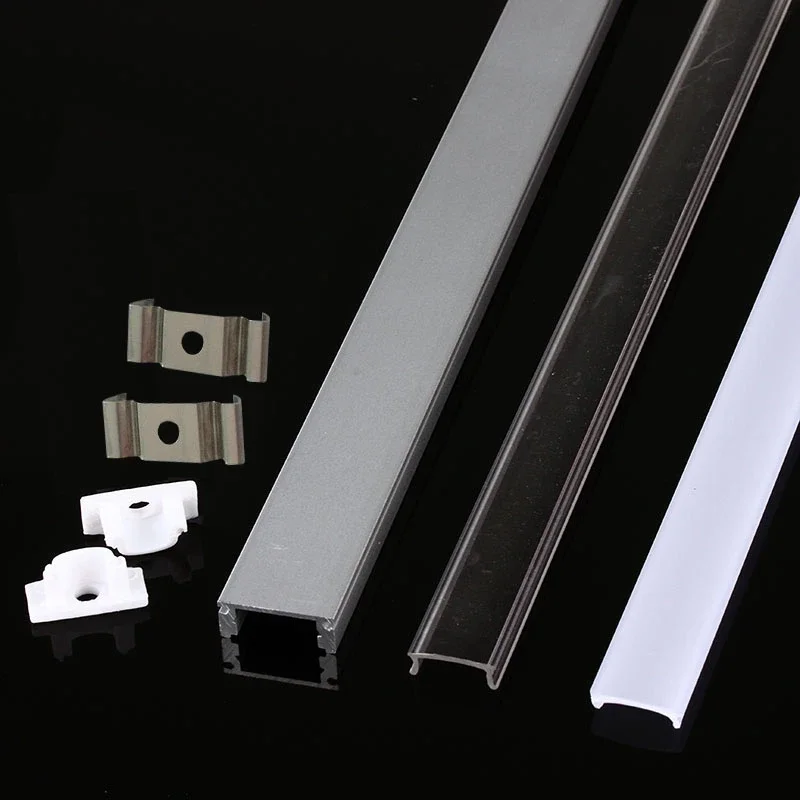 LED Strip Aluminum Profile 0.5m 12mm Flat Body for LED Linear Luminaire 2-30 Sets Lot Lighting Accessories