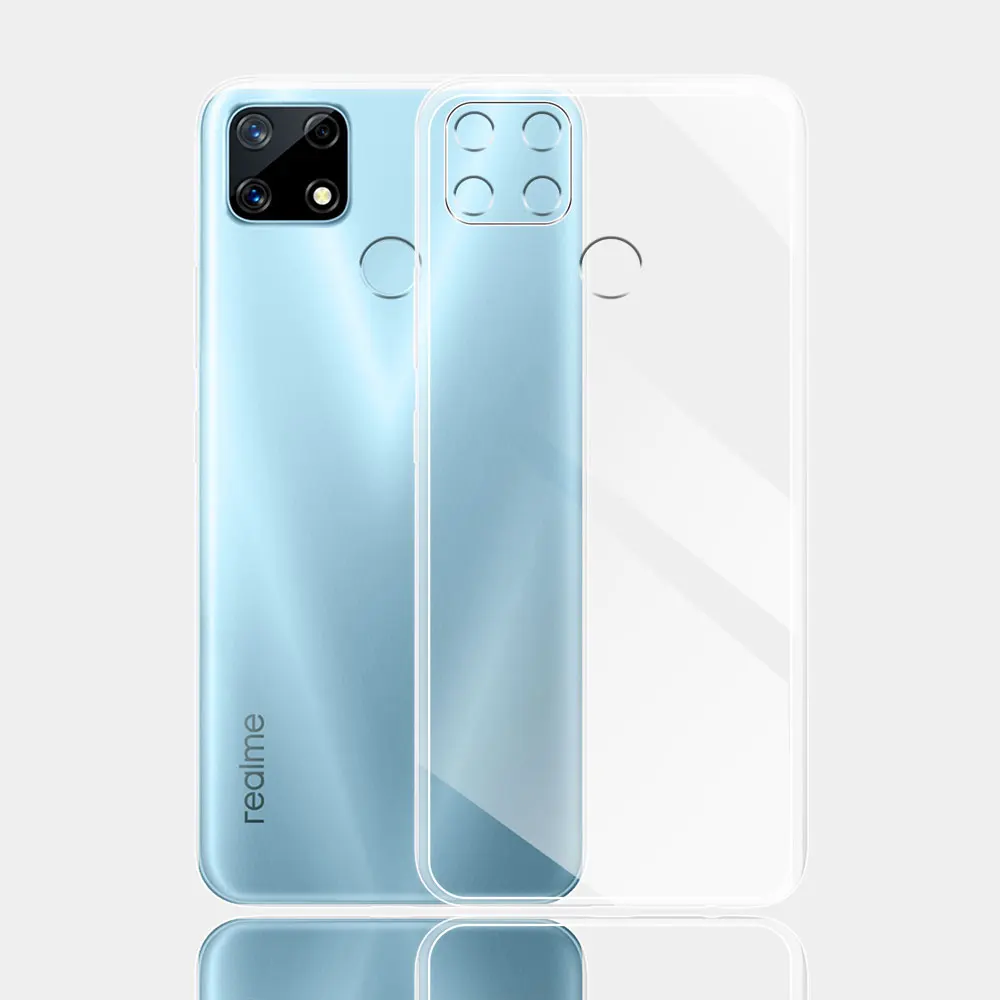 Dla Oppo Realme C25 Case Ultra cienka silikonowa miękka TPU przezroczysta tylna obudowa dla Realme C25s C25Y Coque dla Realme C25 Fundas