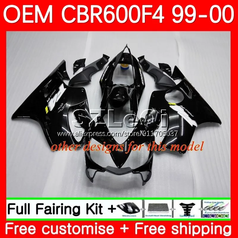 Injection + Decal For HONDA Black Grey CBR 600F4 600CC 600FS 600 F4 FS CC 29No.42 CBR600F4 99 00 CBR600 F4 1999 2000 Fairing﻿