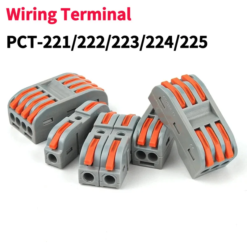

SPL2/3/4/5 Quick Wiring Terminal, PCT Parallel Wire Connector Junction Box, 1‑in 2/3/4/5‑Out Splitter for Lamp/Lighting
