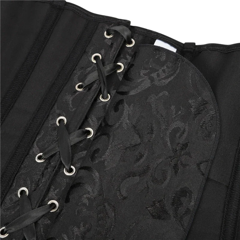 Korsett Top für Frauen Über brust Vintage Blume Korsett Bluse Top Spitze Lolita Korsett Bustier kurze Ärmel plus Größe – Detail 7
