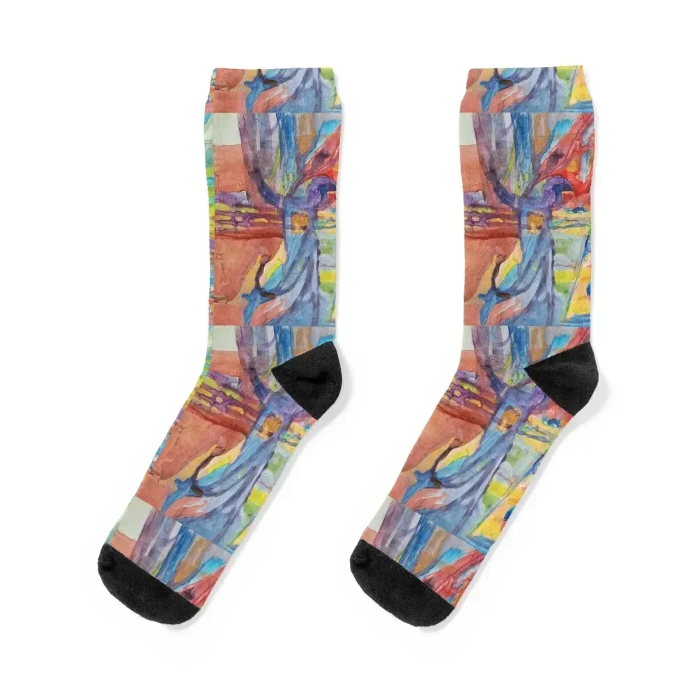 

Kneeling by the Fire Socks custom luxury compression Novelties Luxury Woman Socks Men's