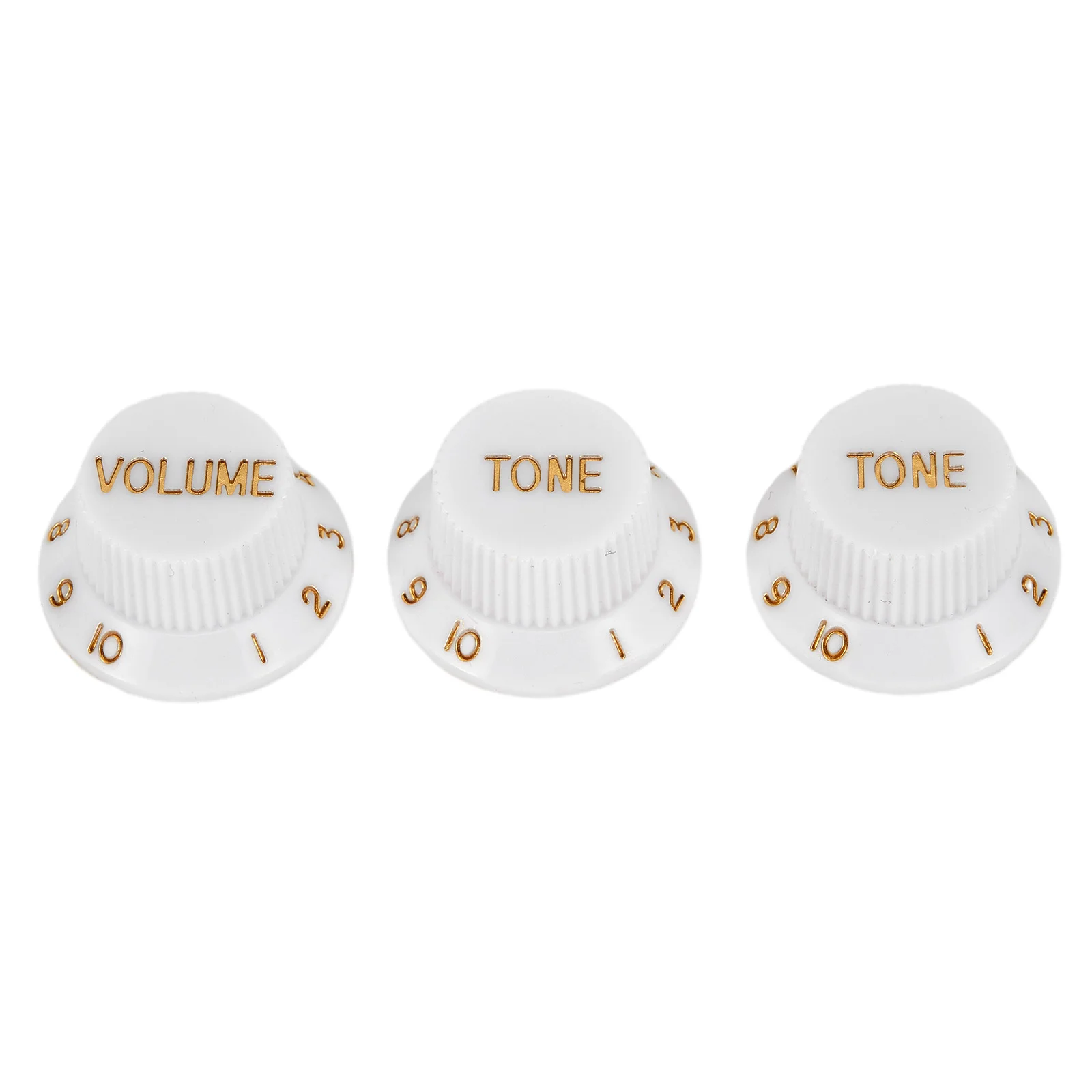 3PCS Guitar Control Knobs Plastic Guitars Strat Knob 1 Volume 2 Tone Control Knobs For Guitar Accessories White Black Yellow