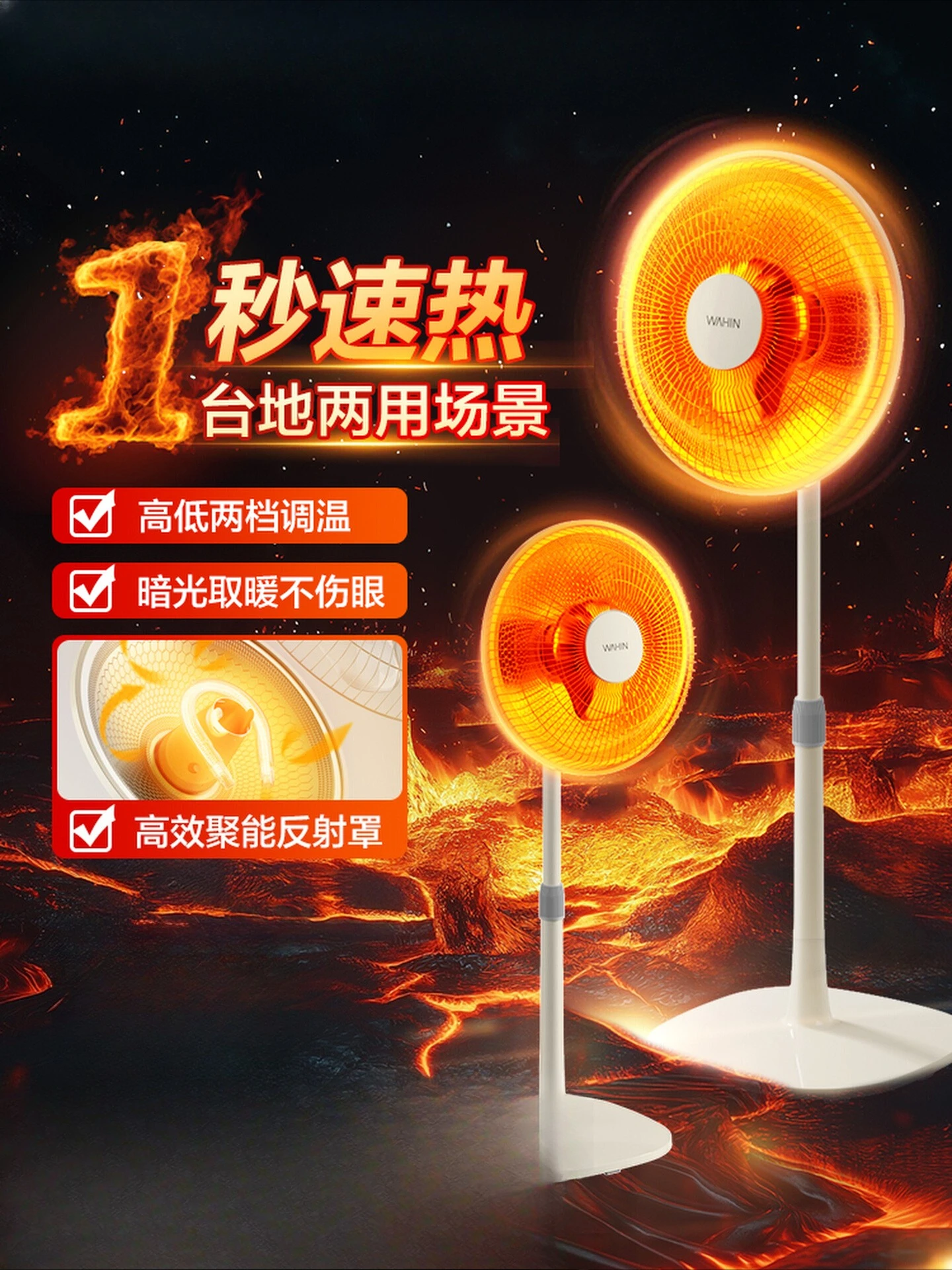 

Маленький солнечный обогреватель, бытовой электрический обогреватель, вентилятор, быстрый нагрев, энергосбережение, маленький вертикальный