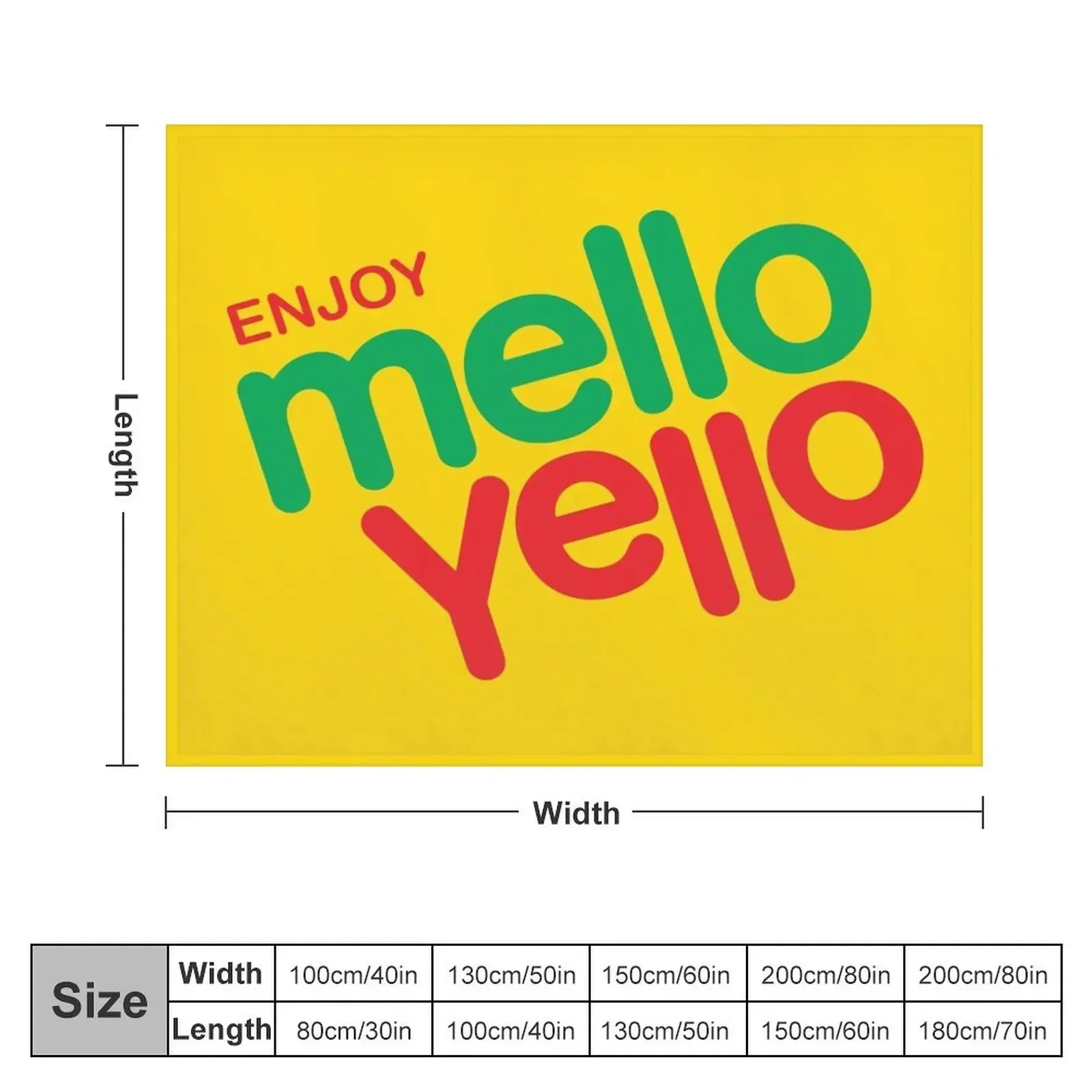 Enjoy Mello Yello Throw Blanket Warm Vintage christmas gifts Blankets