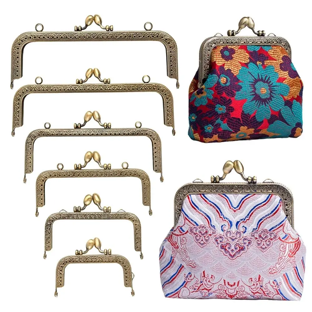 Vintage Purse Frame Kiss Clasp Metal Purse Clasp Frame Bag Kiss Clasp Lock Bag Clasps DIY Bag Hardware Handle Bag Accessories