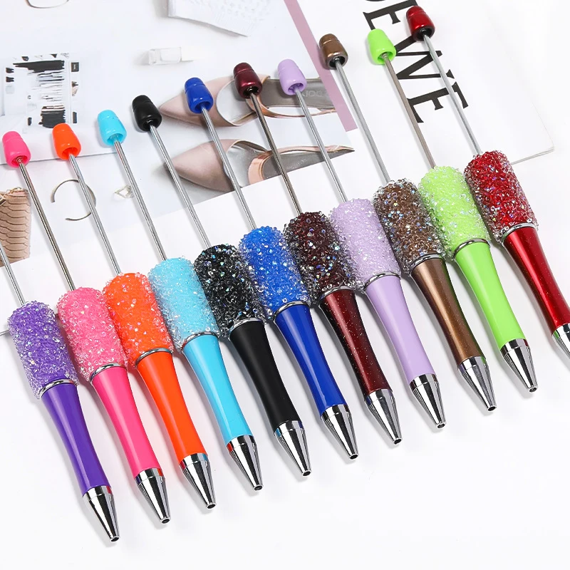 51PCS DIY Diamond bead pen plastic bead ballpoint pens Party gift