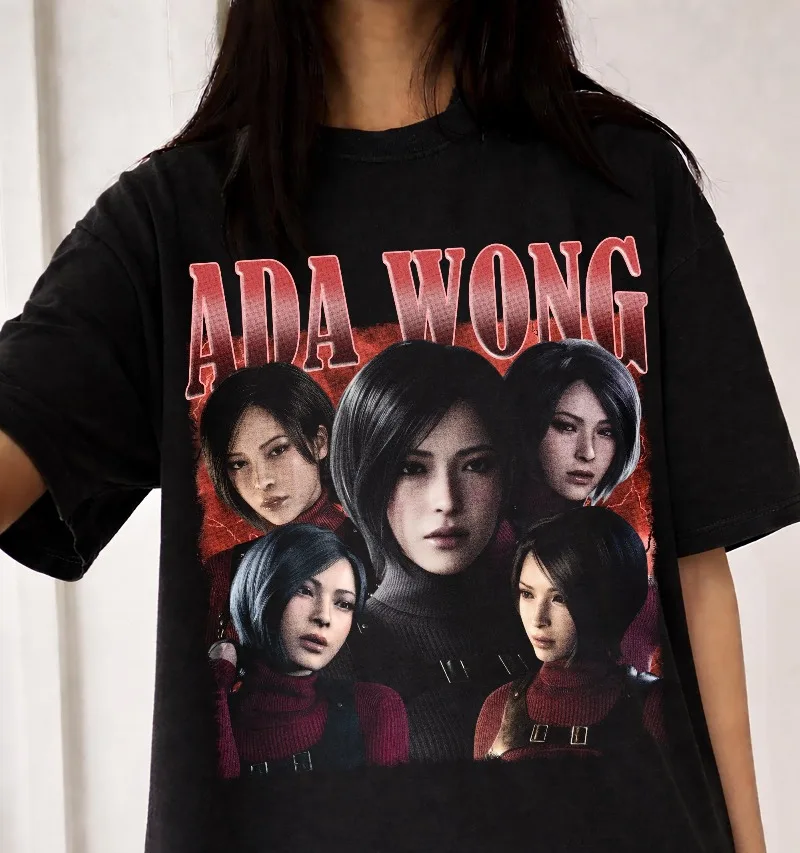 Vintage Residence Evil Ada Wong Bootleg T-Shirt, Gaming Waifu Shirt, Streetwear Unisex T-Shirt