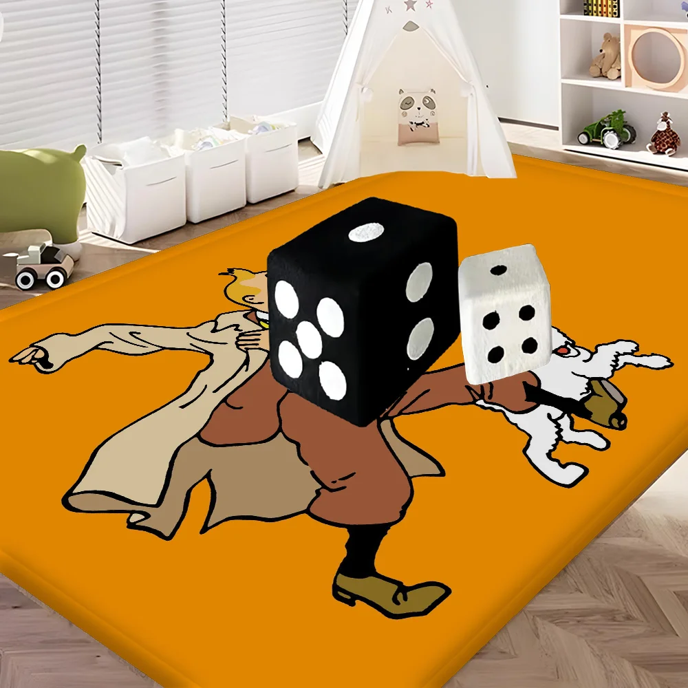 Tintins Room Mats Nordic Style Home Doormat Bathroom-Toilet Mats Bedroom Hotel Decor Mat