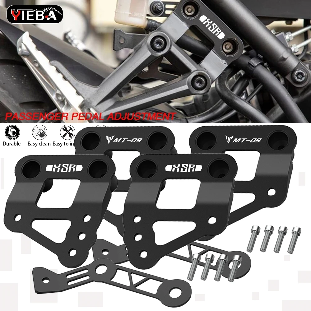 

For YAMAHA XSR 900 MT09 MT-09 FZ09 FZ-09 XSR900 Passenger Footpeg Footrests Rear Pedal Lowering Foot Rests Foot Pegs Relocation