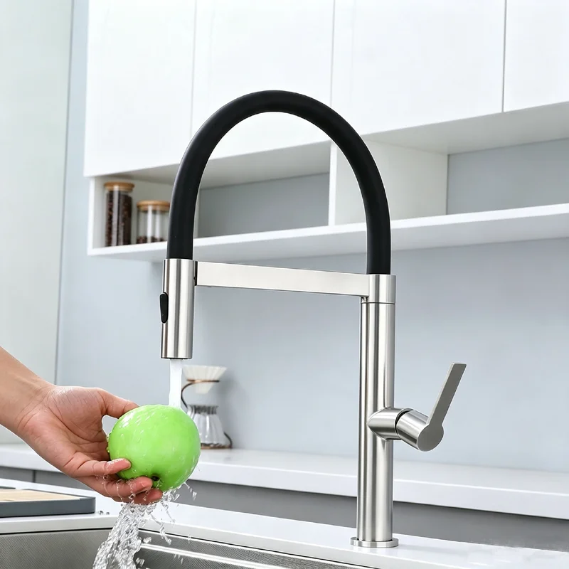 CDBM 304 Stainless Steel Kitchen Faucet, Hot & Cold Water, European‑Style Bracket Sink Tap CFG‑084