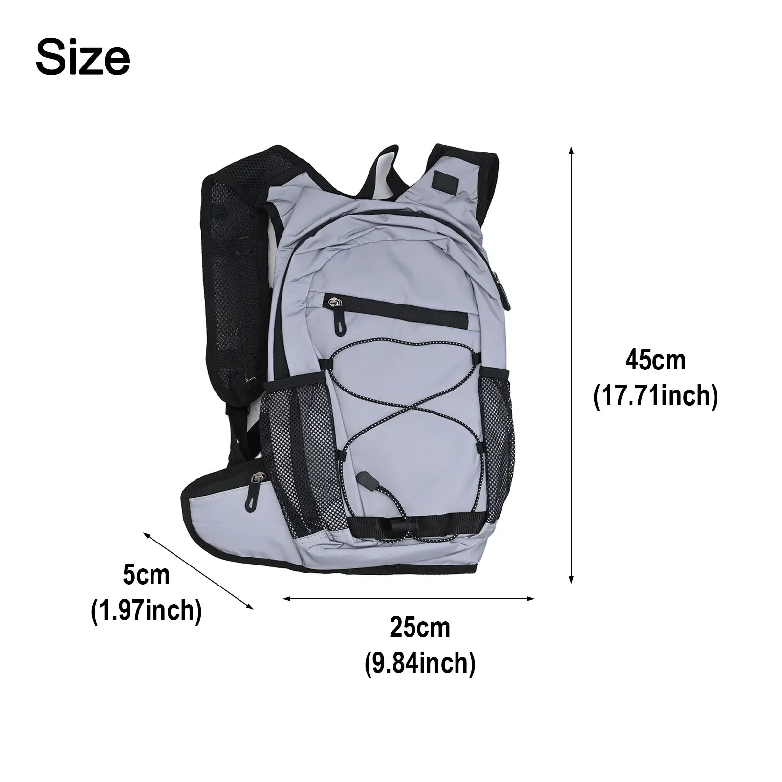 

Explore in Comfort Reflective Sports Backpack 8L Cycling and Mountaineering Bag with Breathable Carrying System