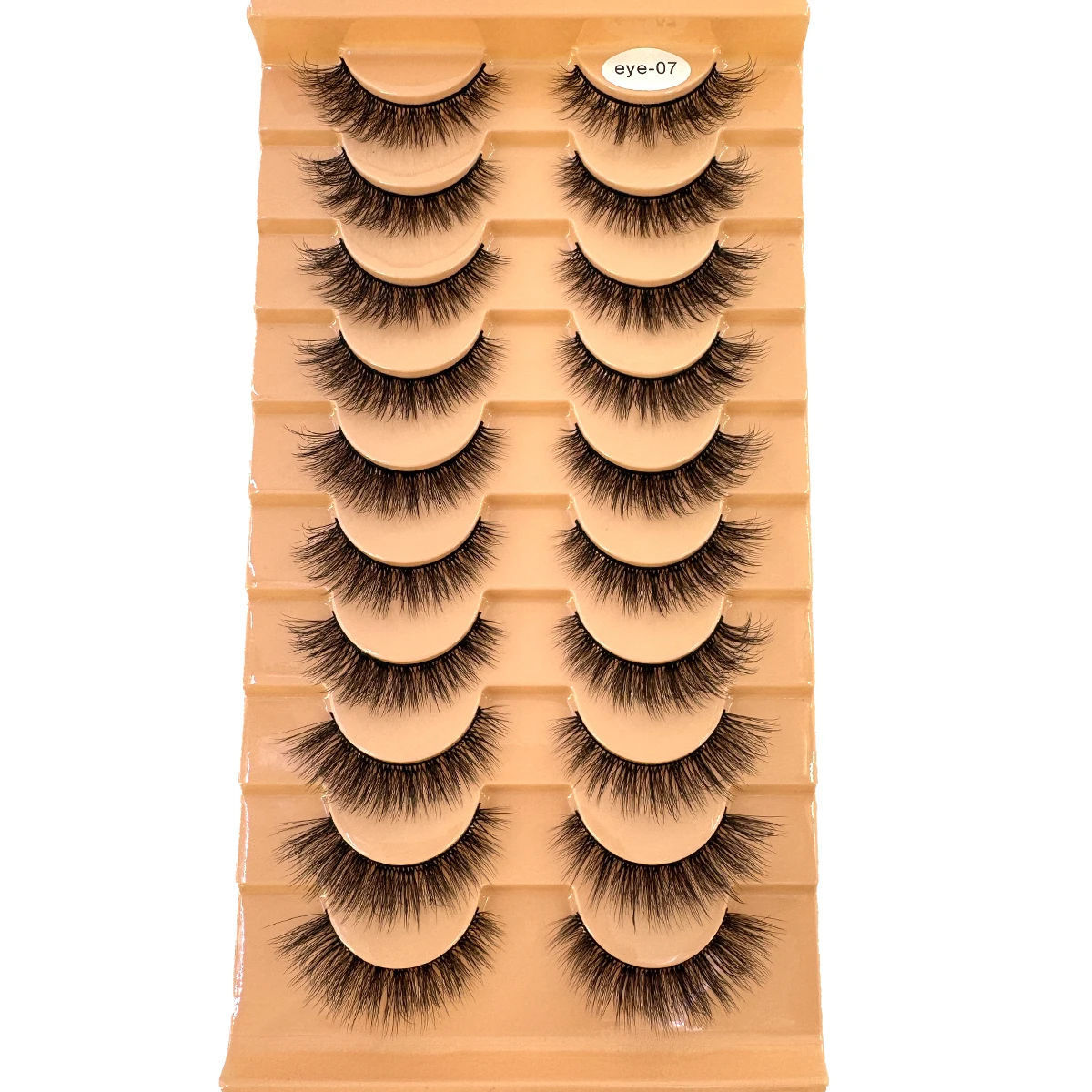 10 Pairs 3D Mink Eyelashes Handmade False Eyelashes Natural Long Makeup Simulation Cross Messy Eye 3D Curly Eyelashes
