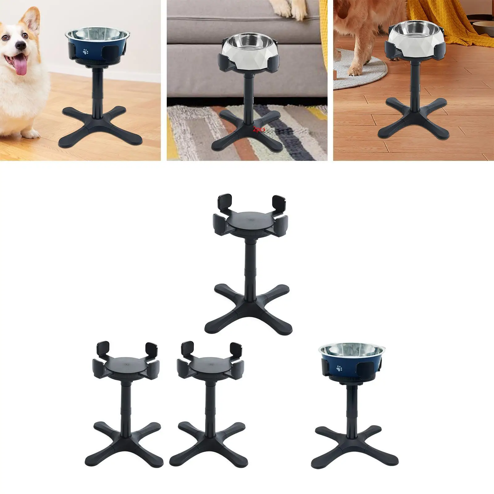 Dog Bowl Stand Dog Feeder Bowl Holder Anti Slip Stability for Medium and Large Pets Pet Supplies Elevated Pet Water Food Bowl