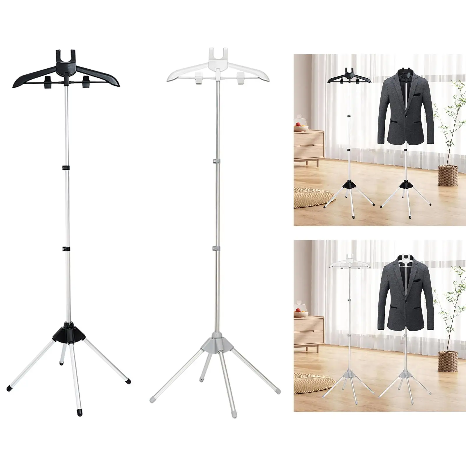 Household Floor Hanging Ironing Rack Foldable With Hand-held Clothes Board Support Shelf Telescopic Adjustment Accessories