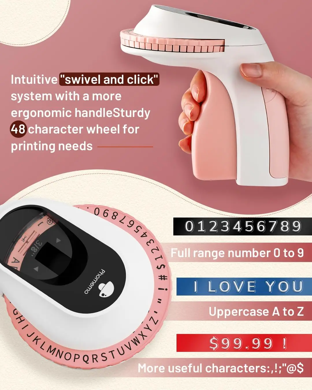 Phomemo E975 3D Vintage Embossed Label Maker Embossing Label Maker Machine  Writer Handheld Old School Label Maker