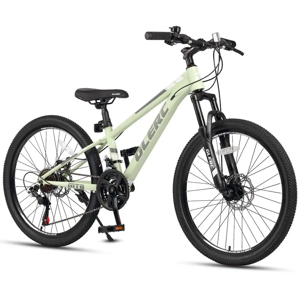 

24 Inch Kids' Bike, 21-Speed Mountain Bike for Ages 6-15, Front Suspension and Disc Brakes, Multi-Color Options