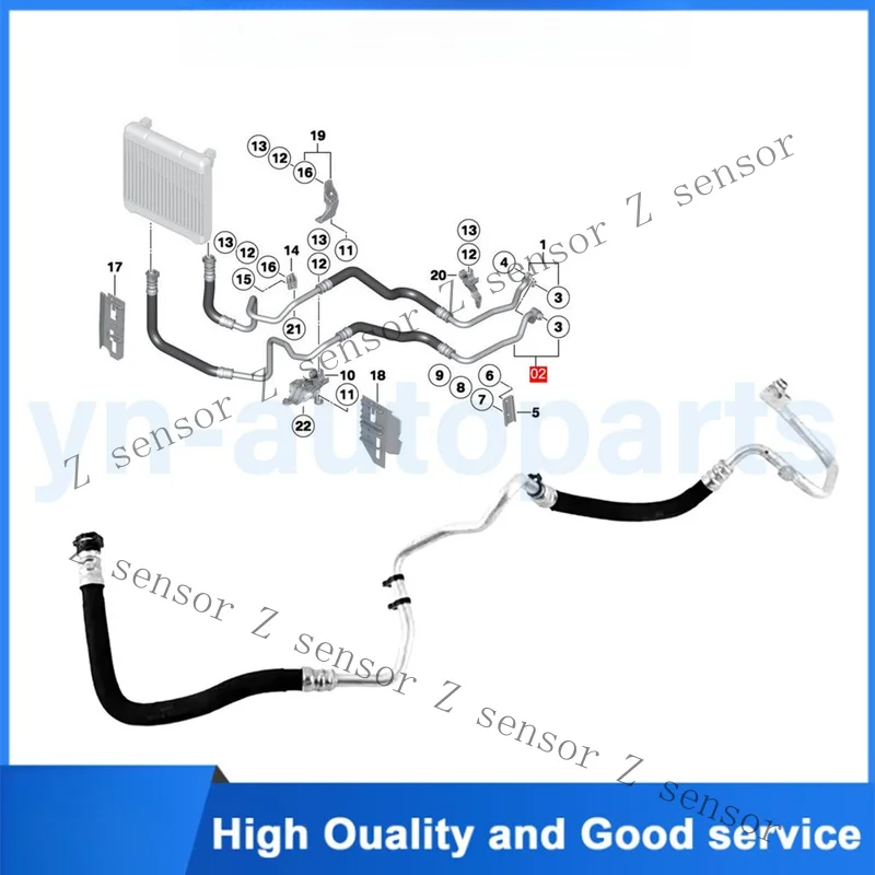 RRR+  OEM Engine Oil Cooler Line 7590614 For BMW 550i xDrive 650i xDrive 750Li xDrive