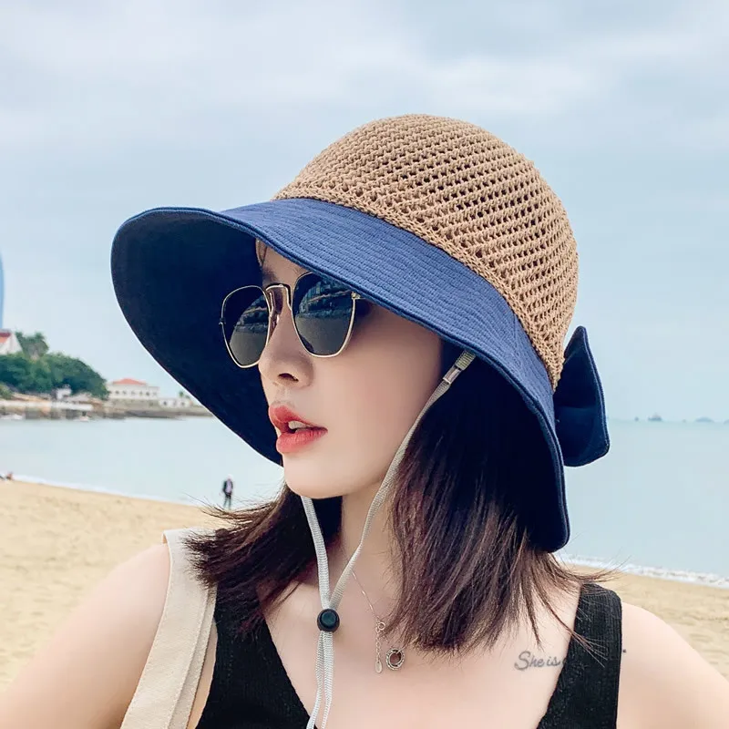 2021 Baru Beret Wanita Luar Ruangan Jalan Mode Retro Topi Segi Delapan Musim Panas Pantai Pantai Topi Nelayan Bernapas