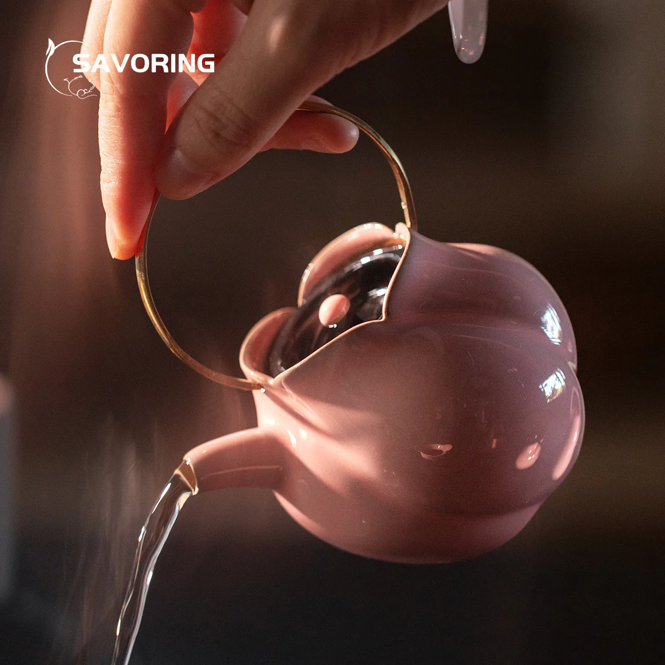 Pigment Pink Teapot Tea Brewing Kettle Ceramic Teapot With Filter Chinese Set Ceremony Oolong Bowl Pot Infuser Gong Dao Bei Puer