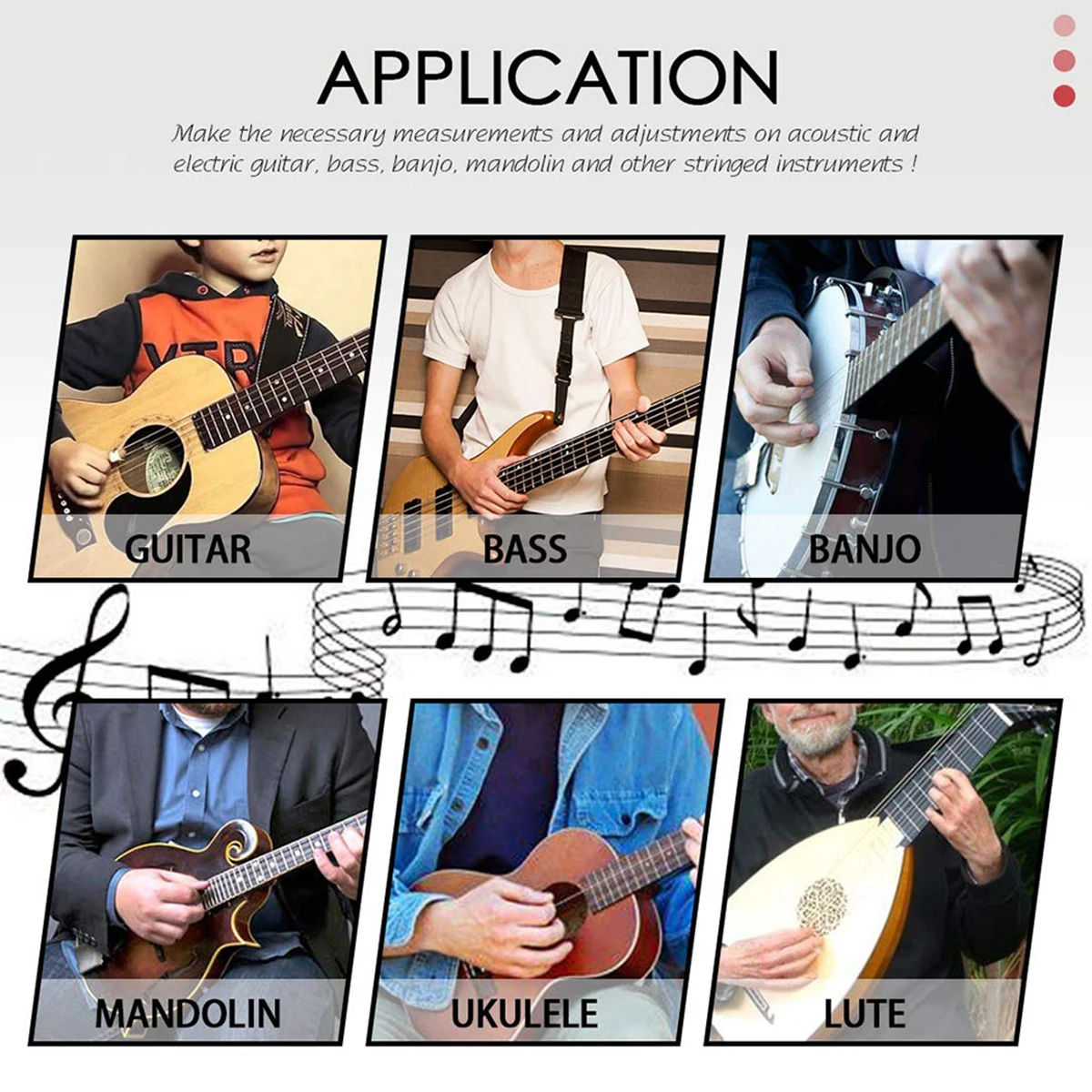 

Guitar Repair Tool Kit Maintenance String Changing All-In-One Set Electric Bass Mandolin Banjo Ukulele Acoustic Cleaning