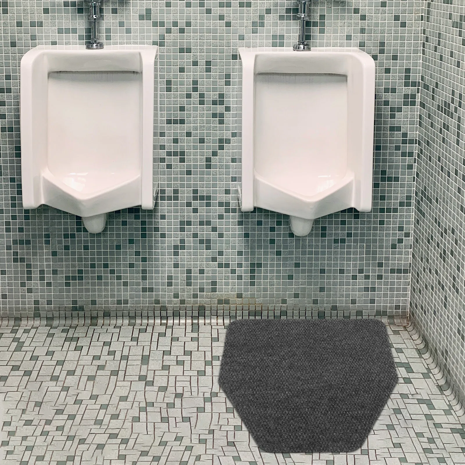 

Dark Grey Absorbent Urinal Mats Nonslip Bathroom Urinal Floor Pads for Men Bathroom Public Restroom Floor Protection Easy Clean