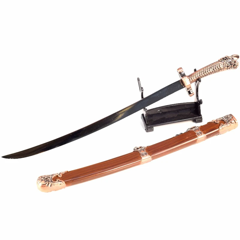 30 cm/11,81 pouces Top 10 armes anciennes épées célèbres couteaux Yanling portables artisanat doré modèles de jouets ornements Collections affichage