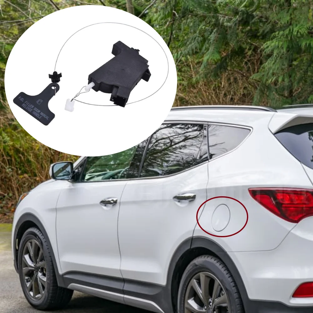 Fuel Gas Filler Door Release Handle Opener Actuator for Hyundai Santa Fe Sport 2013 2014 2015-2018 815902W000 81590-2W000 2Pins
