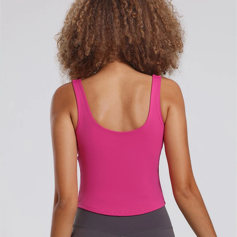 Women's Sexy Seamless Sports Bra Tube Top Sleeveless Streetwear Camisole Lingerie Tee Crop Vest for Fitness And Yoga image 2