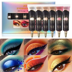 Eyeshadow Primer Set 6-Colors Long-Lasting With Full Coverage And Waterproof Concealer Cream For Flawless Makeup Application