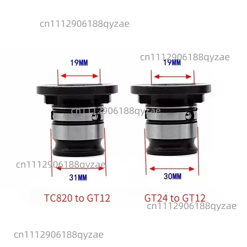 GT24/TC820 to GT12/GT42 Tapping Chuck Adapter, Torque Protection Conversion Sleeve for Tapping Machines