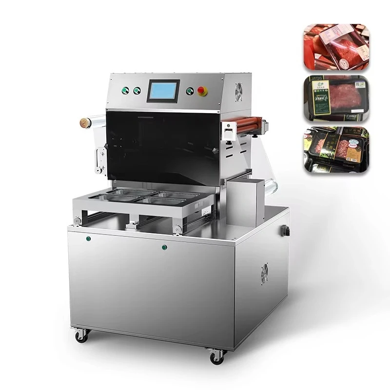 Semi Auto Tray Sealer for Food Beverage Shop MAP Sealing Machine High Speed Custom