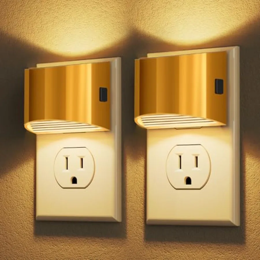 

LED Night Light[2 Pack], en Night Lights Plug into Wall, 3 Level Brightn Adjustable Plug in Night Light, Dusk to Dawn Sensor, N