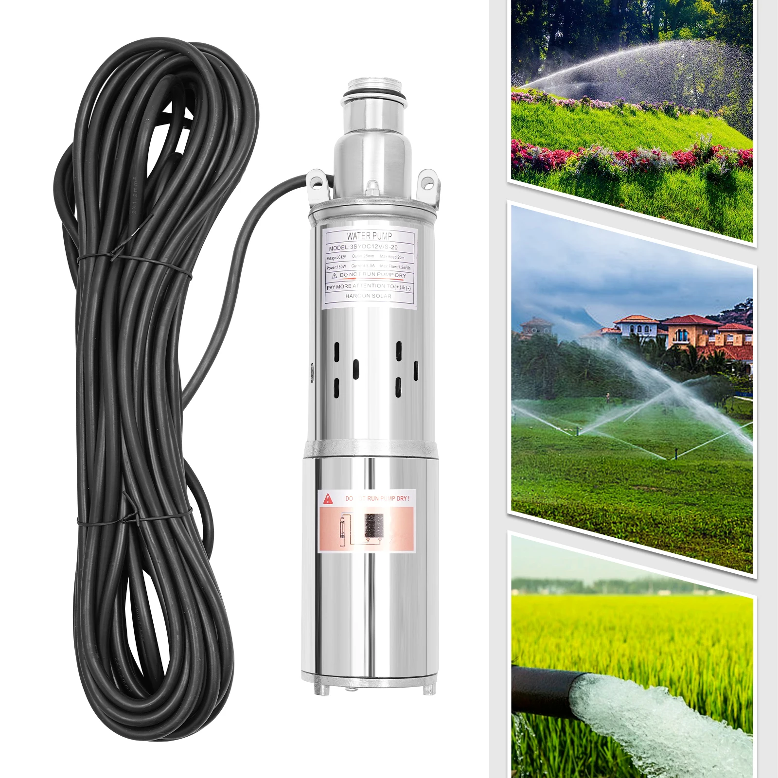 Deep Well Submersible Pump Stainless Steel Water Pump Submersible Water Well Pump for Agricultural Irrigation