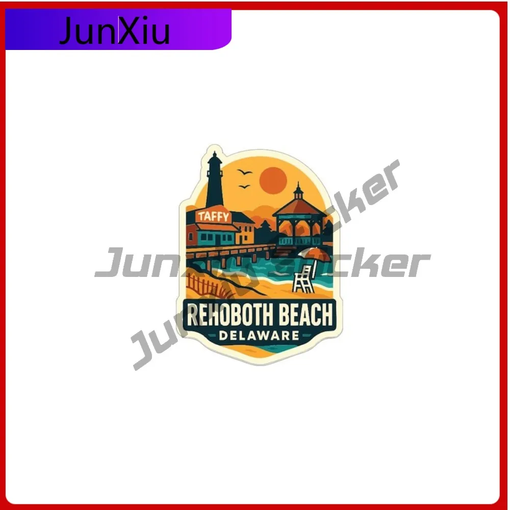 

Rehoboth Beach Sticker Vinyl Die-cut Scratch-proof Decal Personality City Skyline Landmark Design Glass Waterproof PVC Decals