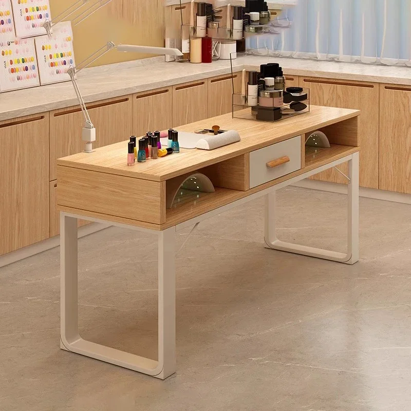 

Equipment Small Nail Table Cream Style CreativeItalian Minimalist Nail Desk Aesthetic Elegant Nagel Tisch Salon Furniture
