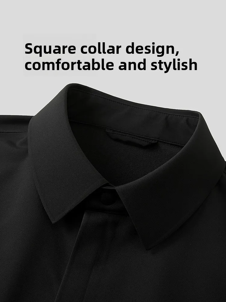 Business Casual HLA Jacket Spring Summer New Style Administrative Flip Collar Simple Dry Style Men's Outerwear Polyester Fiber