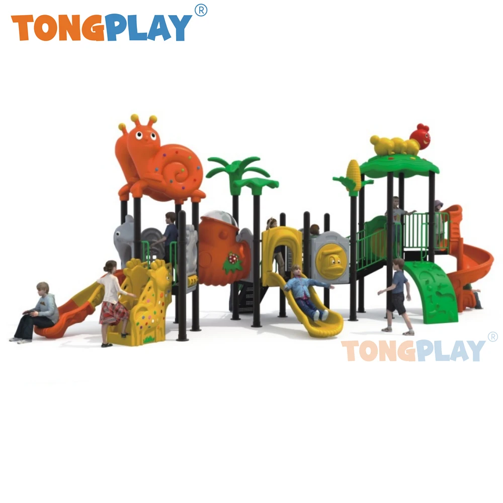 Tong play-tobogán de aventura al aire libre para niños, equipo de fábrica de calidad, parque infantil al aire libre, gran serie de animales, superventas