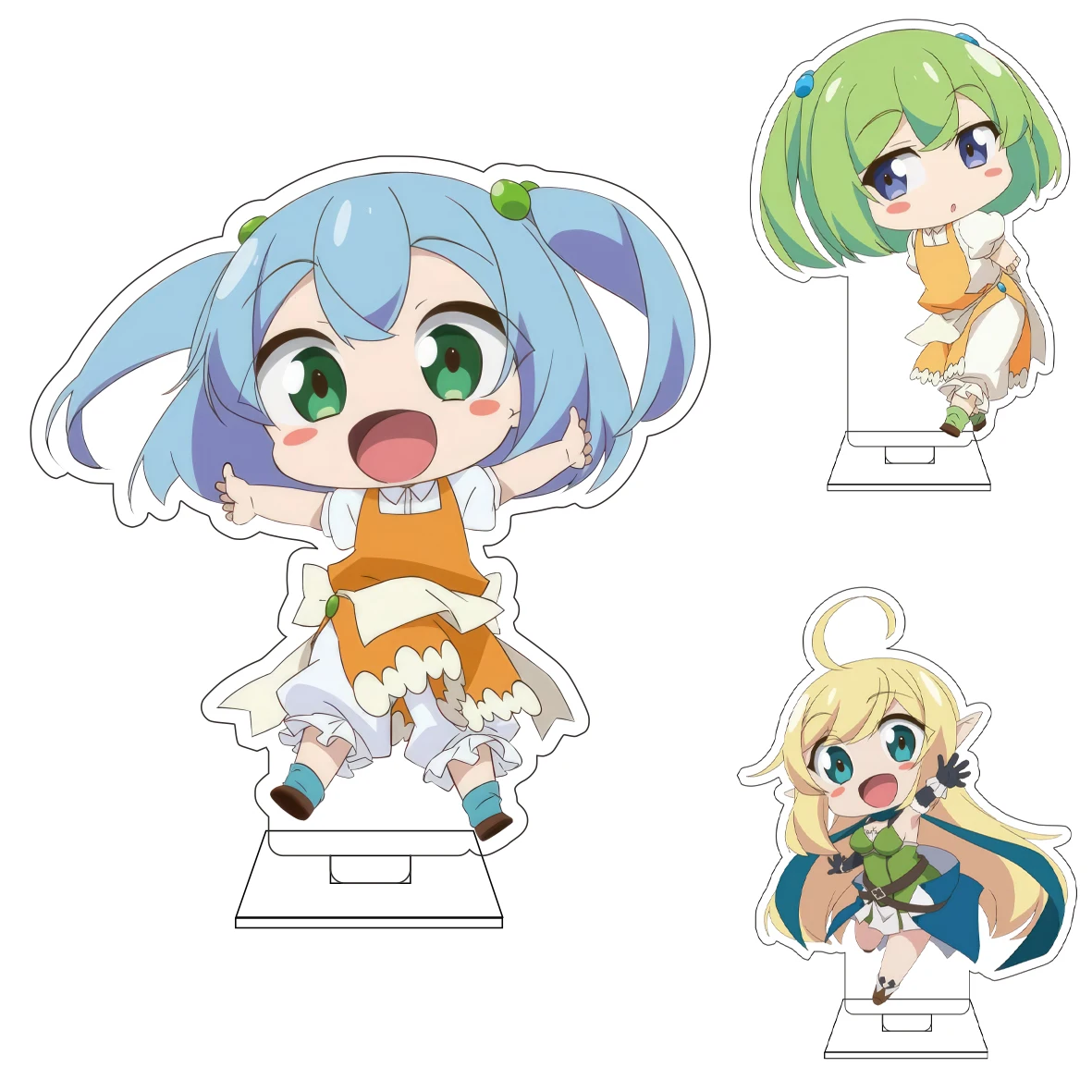 10CM Anime Shalsha Laika Azusa Aizawa Cosplay Niedliche Acryl-Figur Standplatte Ornamente Geschenke
