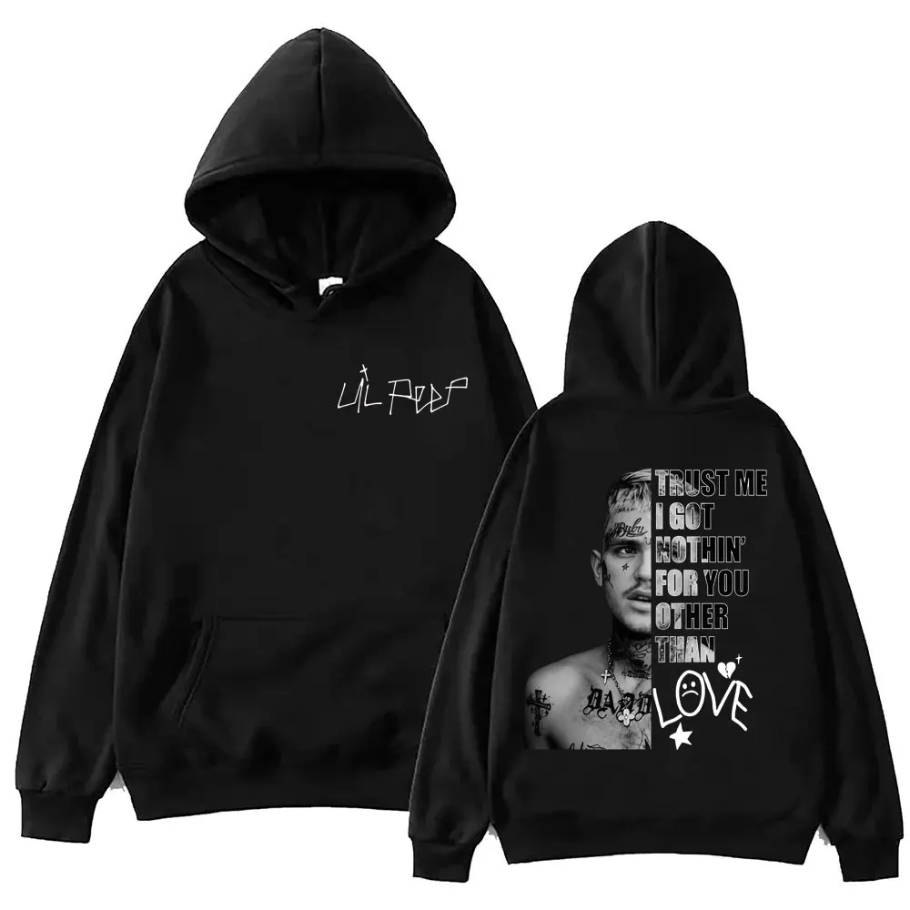 Hoodies do Rapper Lil Peep para Homens e Mulheres, Moda Hip Hop Vintage, Pulôveres Casuais Oversized, Streetwear