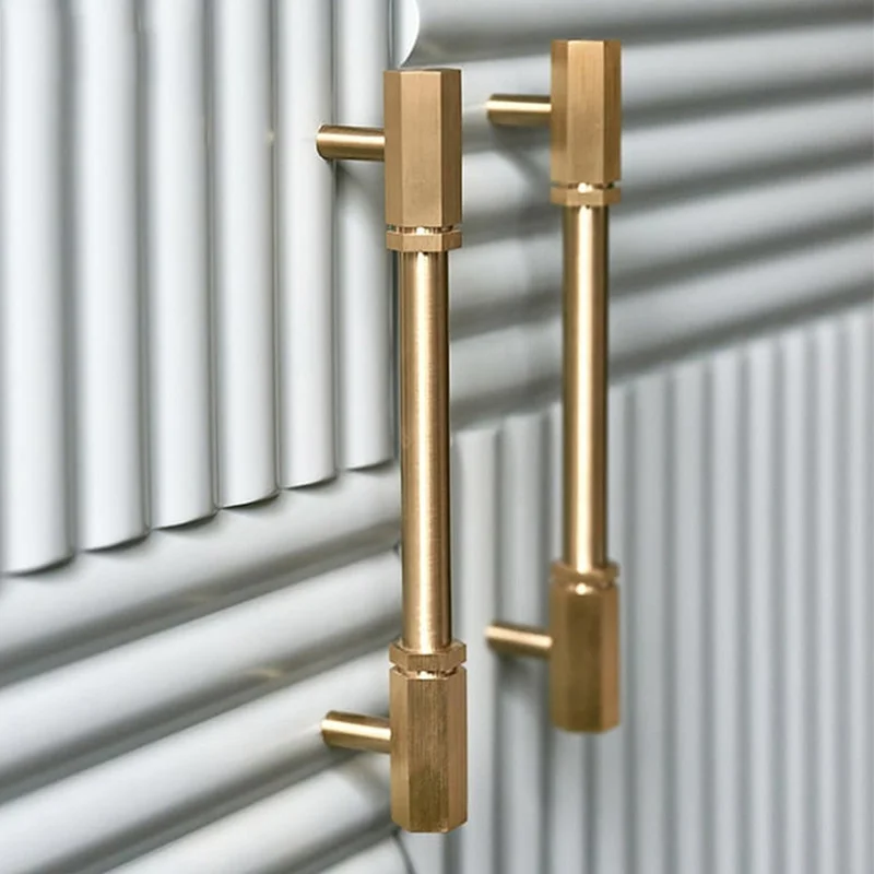 

Gold Brass Hexagon Knobs Cabinet Knob Handle Dresser Knobs Drawer T Bar Pulls Bedroom Furniture Hardware