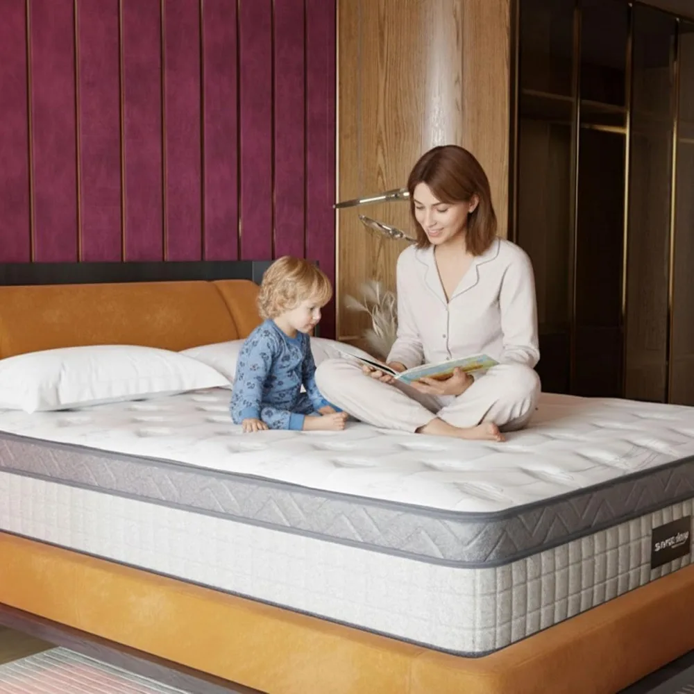 10-Zoll-Memory-Schaum-Matratze in Doppelgröße – Kühlgel, CertiPUR-US- und Oeko-TEX-zertifiziert, druckentlastend, mittlere Festigkeit