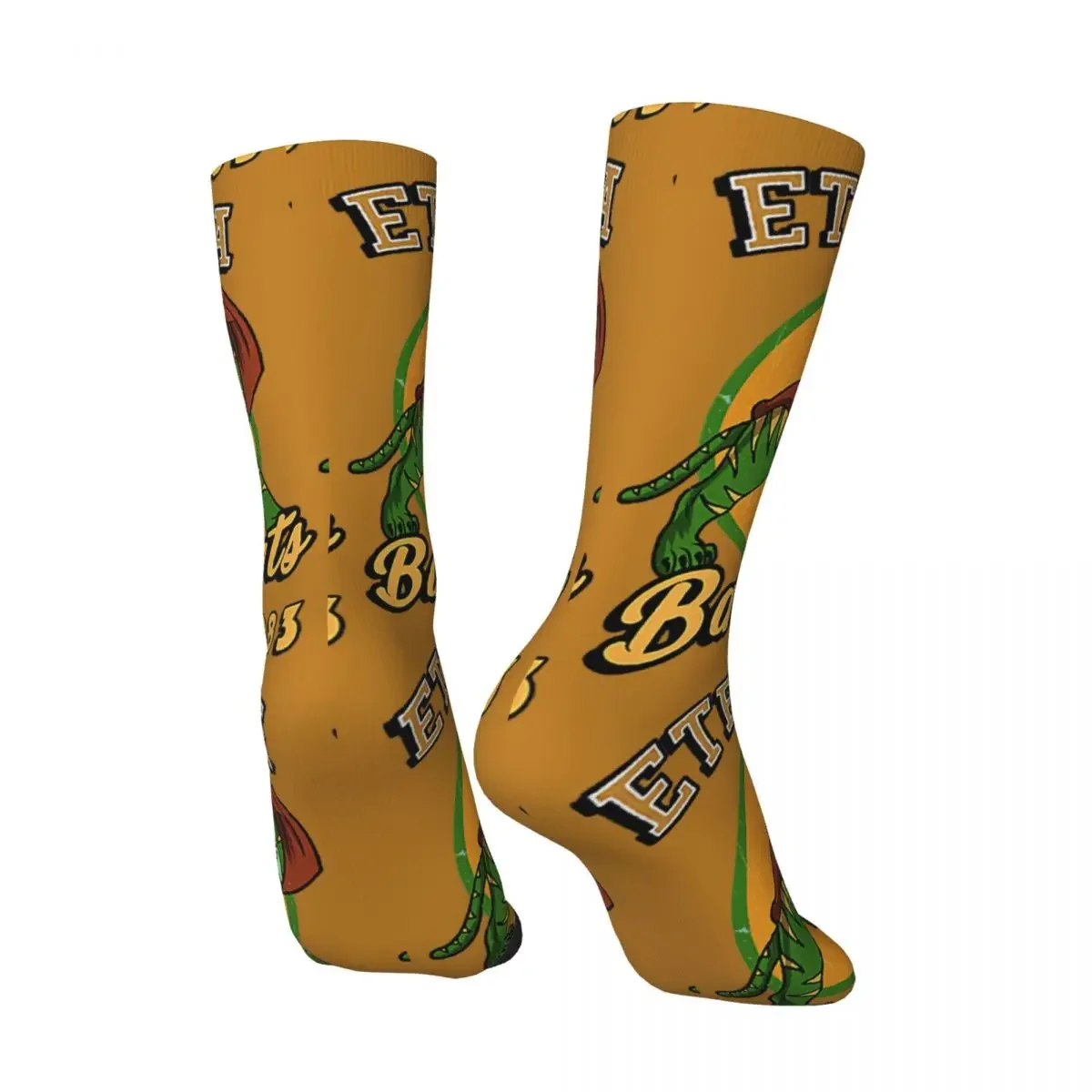 Funny Compression Sock for Men Battlecats Hip Hop Masters of the Universe Fantastic Seamless Pattern Printed Crew Sock