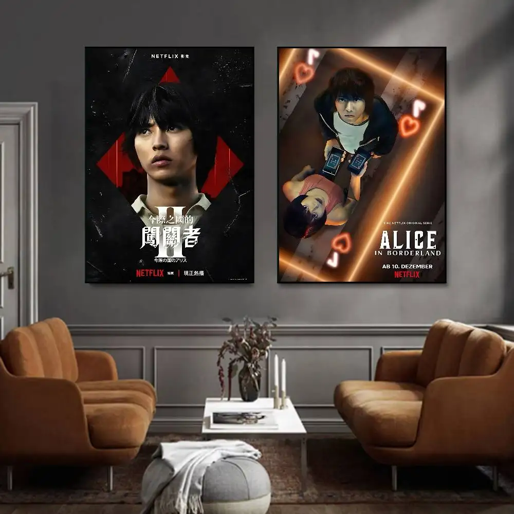 TV A-Alice In Borderland-n Posters Living Room Bar Cafe Quality Canvas Vintage Style Comics Painting Art Home Wall Decor Picture